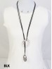Circle Pendant Belt/Necklace & Sphere Earrings Set